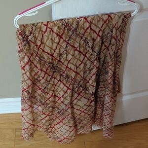 Olsen Europe Gorgeous Textured Stylish Red and Tan Women's Scarf-like New